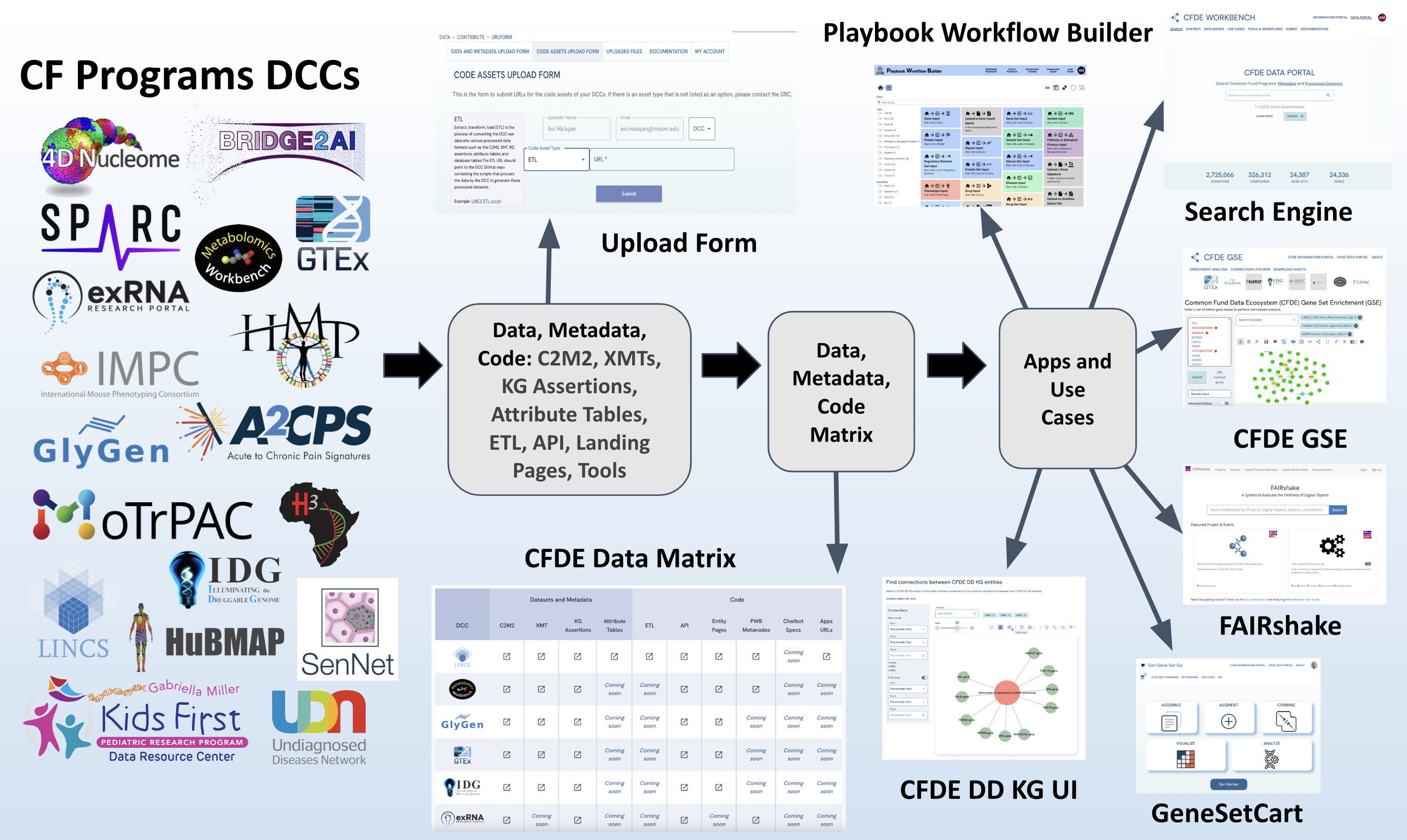 The CFDE Workbench: Integrating Metadata and Processed Data from Common Fund Programs